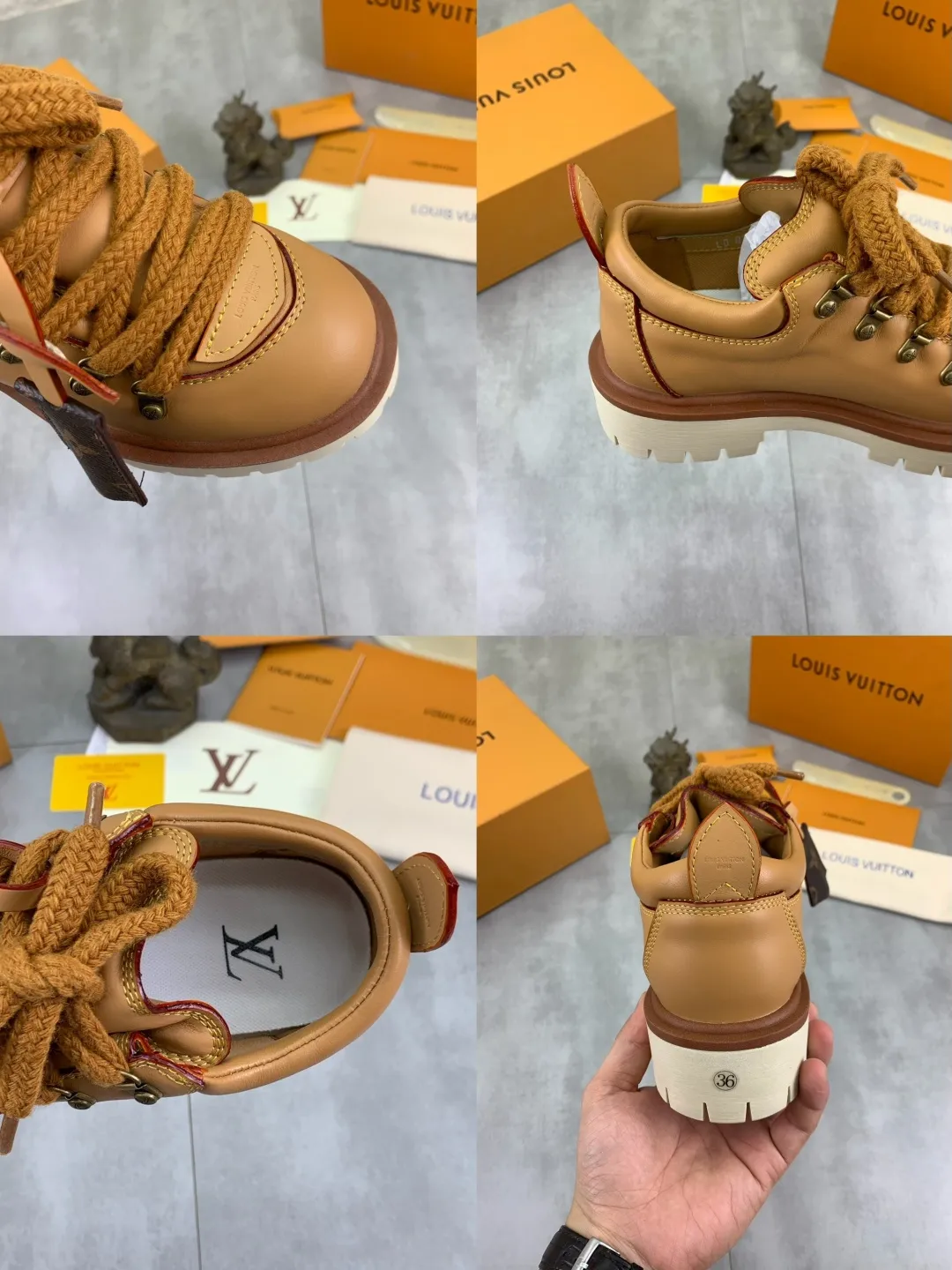 Men's shoes 💰P680 new LV | Louis Vuitton 🧡💚2025 autumn and winter new models, top version ⚠️ The counter features the latest LV REMIX lace-up mountaineering derby shoes, new hard goods 🆕 ❥BS purchasing level! Full of high-end feel! A popular model among bloggers at home and abroad, it’s retro and fashionable, and looks stunning on your feet! Mainly recommended models on the official website★ ━━━━━ ЅᏇєєt ━━━━━ ▪️Upper: top-grade first-layer cowhide ▪️Lining: imported sheepskin ▪️Outsole: original open-molded TPU non-slip outsole ▪️Sole height: 3.5cm ▪️Shoe size: Women 35-41 (41 customization is not returnable) Male 39-45 (46 customized, non-refundable)